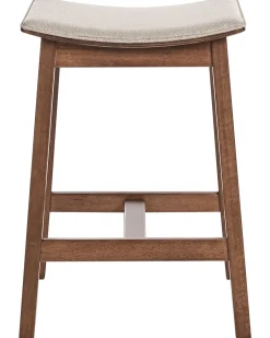 Set di 2 sgabelli da bar DIXON Legno Marrone scuro/Beige
