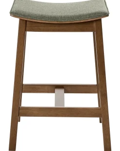Set di 2 sgabelli da bar DIXON Legno Marrone scuro/Verde