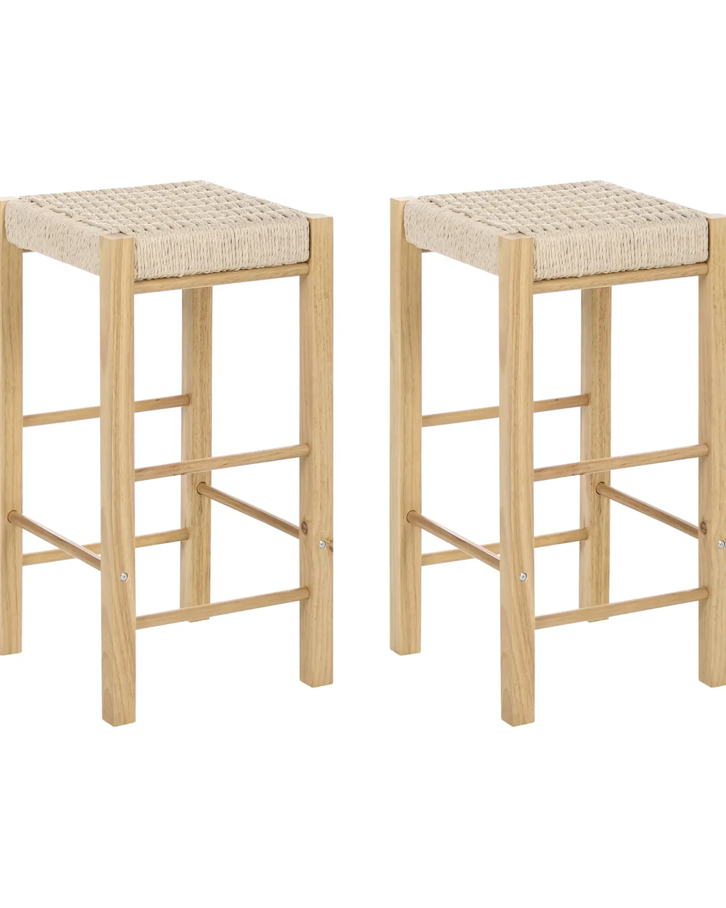 Set di 2 sgabelli da bar EMBRUN Legno Marrone chiaro