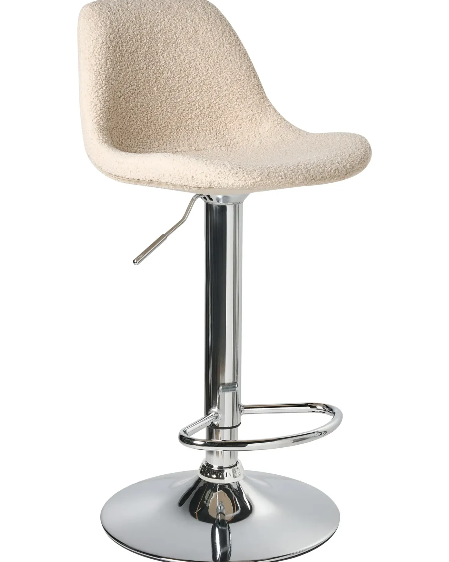 Set di 2 sgabelli da bar KAHLA Bouclé Beige chiaro
