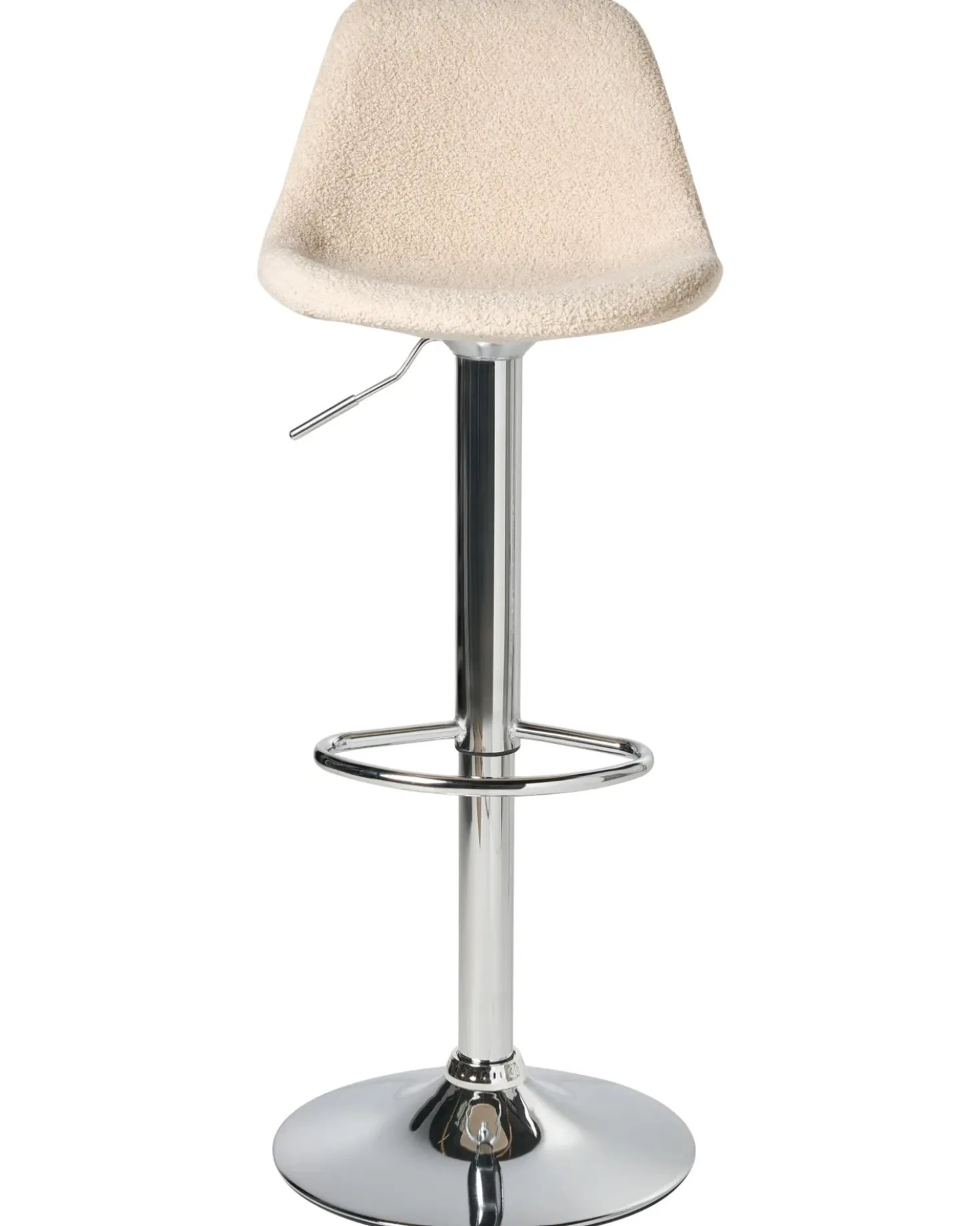 Set di 2 sgabelli da bar KAHLA Bouclé Beige chiaro