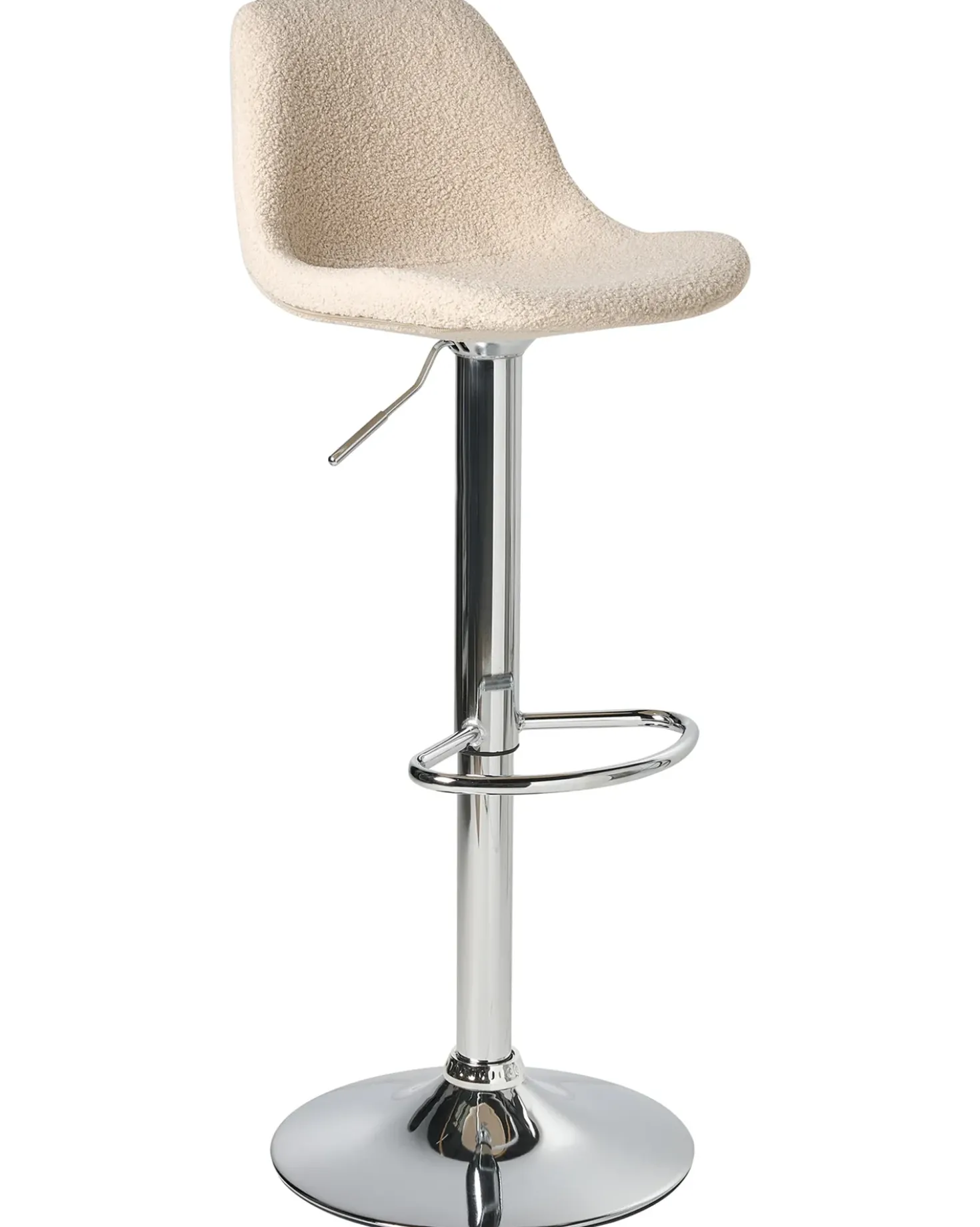 Set di 2 sgabelli da bar KAHLA Bouclé Beige chiaro