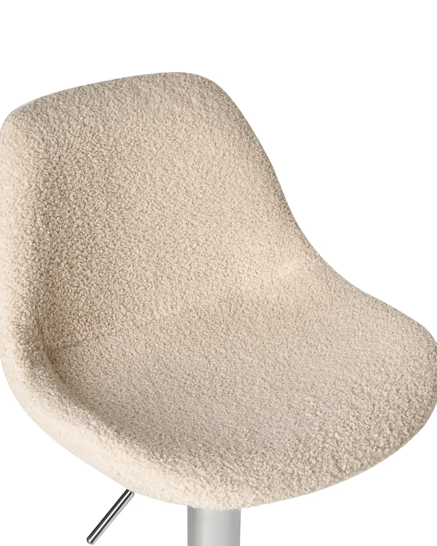 Set di 2 sgabelli da bar KAHLA Bouclé Beige chiaro