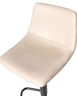 Set di 2 sgabelli da bar LEBRIJA Pelle sintetica Beige chiaro