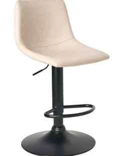 Set di 2 sgabelli da bar LEBRIJA Pelle sintetica Beige chiaro