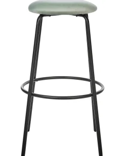 Set di 2 sgabelli da bar MORTON Velluto Verde menta