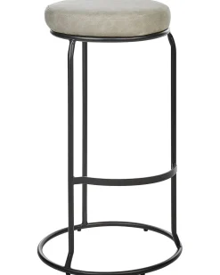 Set di 2 sgabelli da bar MILROY Pelle sintetica Grigio chiaro