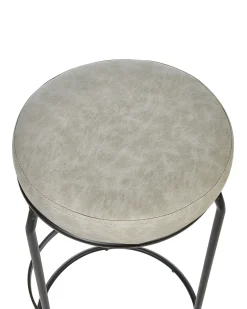 Set di 2 sgabelli da bar MILROY Pelle sintetica Grigio chiaro