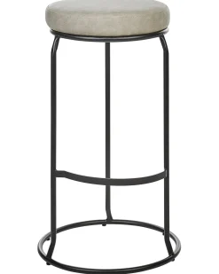 Set di 2 sgabelli da bar MILROY Pelle sintetica Grigio chiaro