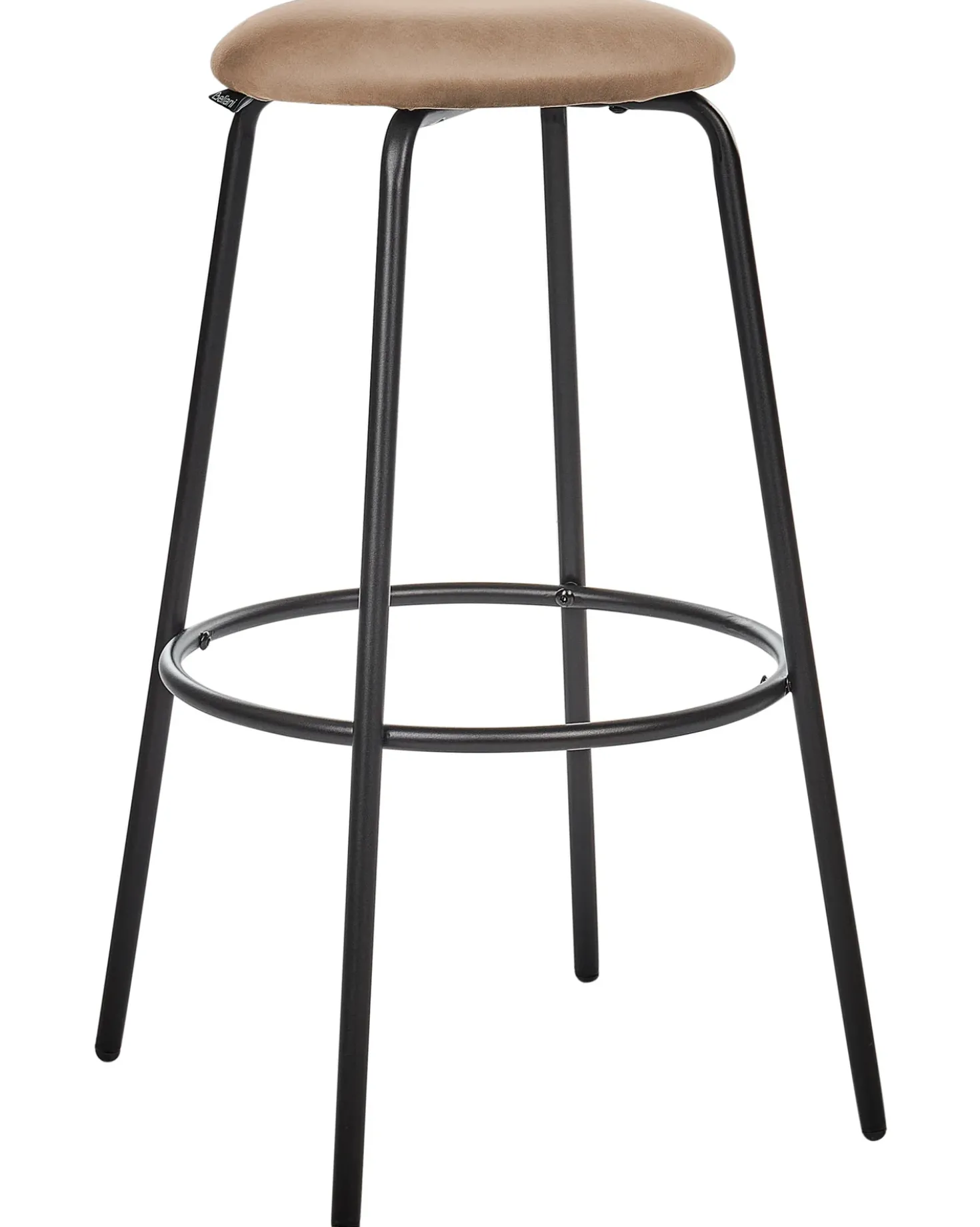 Set di 2 sgabelli da bar MORTON Velluto Marrone chiaro