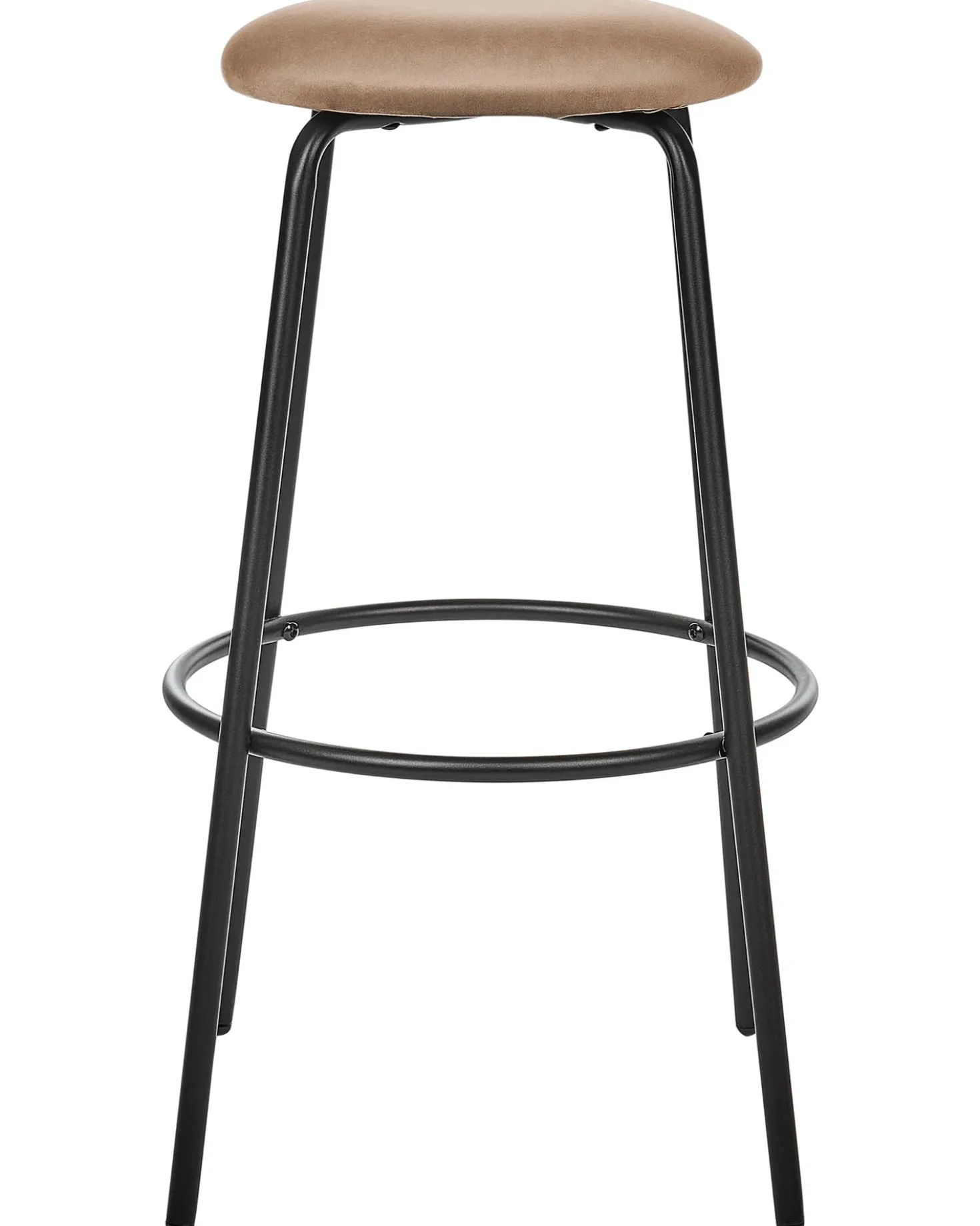 Set di 2 sgabelli da bar MORTON Velluto Marrone chiaro