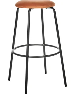 Set di 2 sgabelli da bar MORTON Velluto Arancione