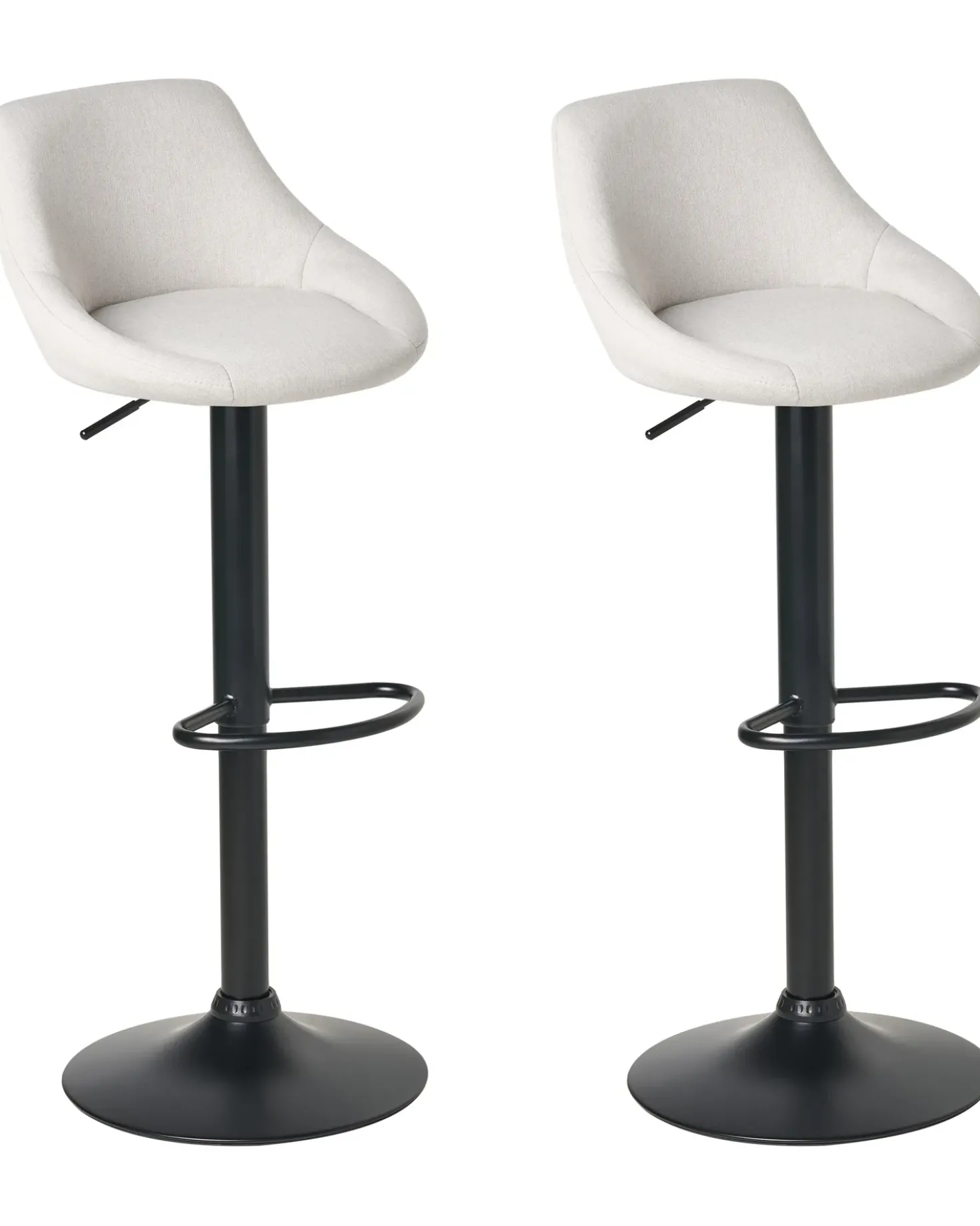 Set di 2 sgabelli da bar MEDULIN Tessuto Grigio chiaro