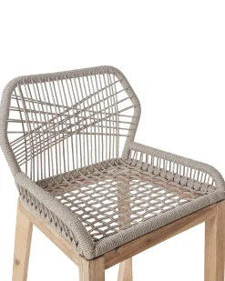 Set di 2 sgabelli da bar per giardino TALAMONE Legno d'acacia Beige
