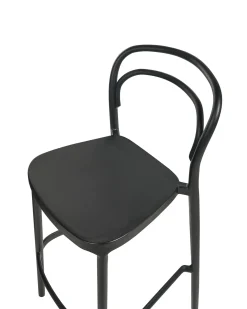 Set di 2 sgabelli da bar per giardino PORANO Nero
