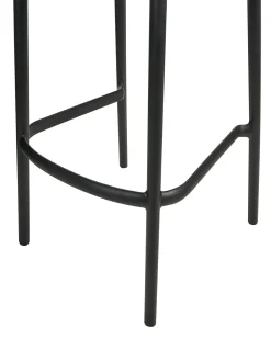 Set di 2 sgabelli da bar per giardino PORANO Nero