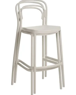 Set di 2 sgabelli da bar per giardino PORANO Beige