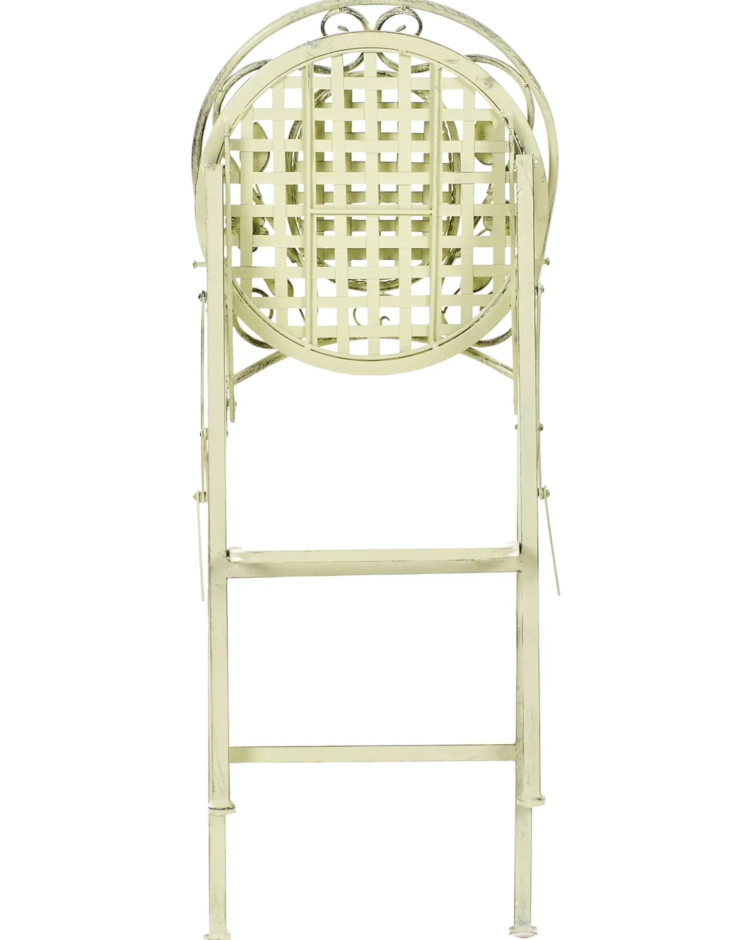 Set di 2 sgabelli da bar per giardino BIVIO Pieghevole Metallo Verde chiaro