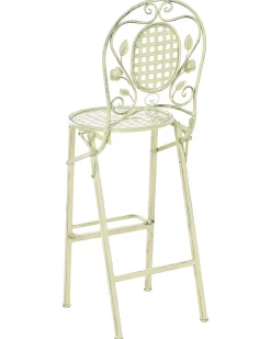 Set di 2 sgabelli da bar per giardino BIVIO Pieghevole Metallo Verde chiaro