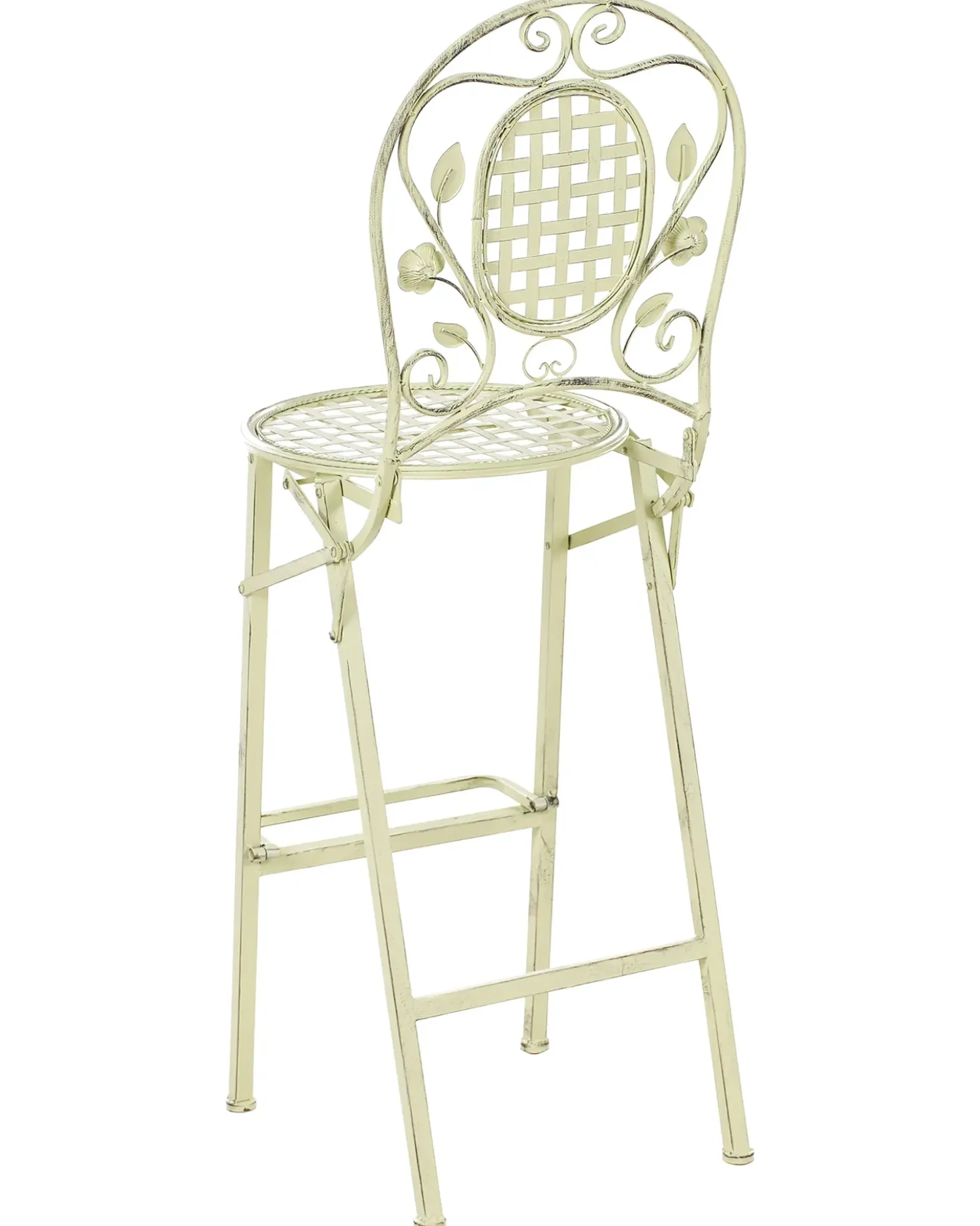 Set di 2 sgabelli da bar per giardino BIVIO Pieghevole Metallo Verde chiaro