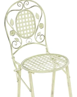 Set di 2 sgabelli da bar per giardino BIVIO Pieghevole Metallo Verde chiaro