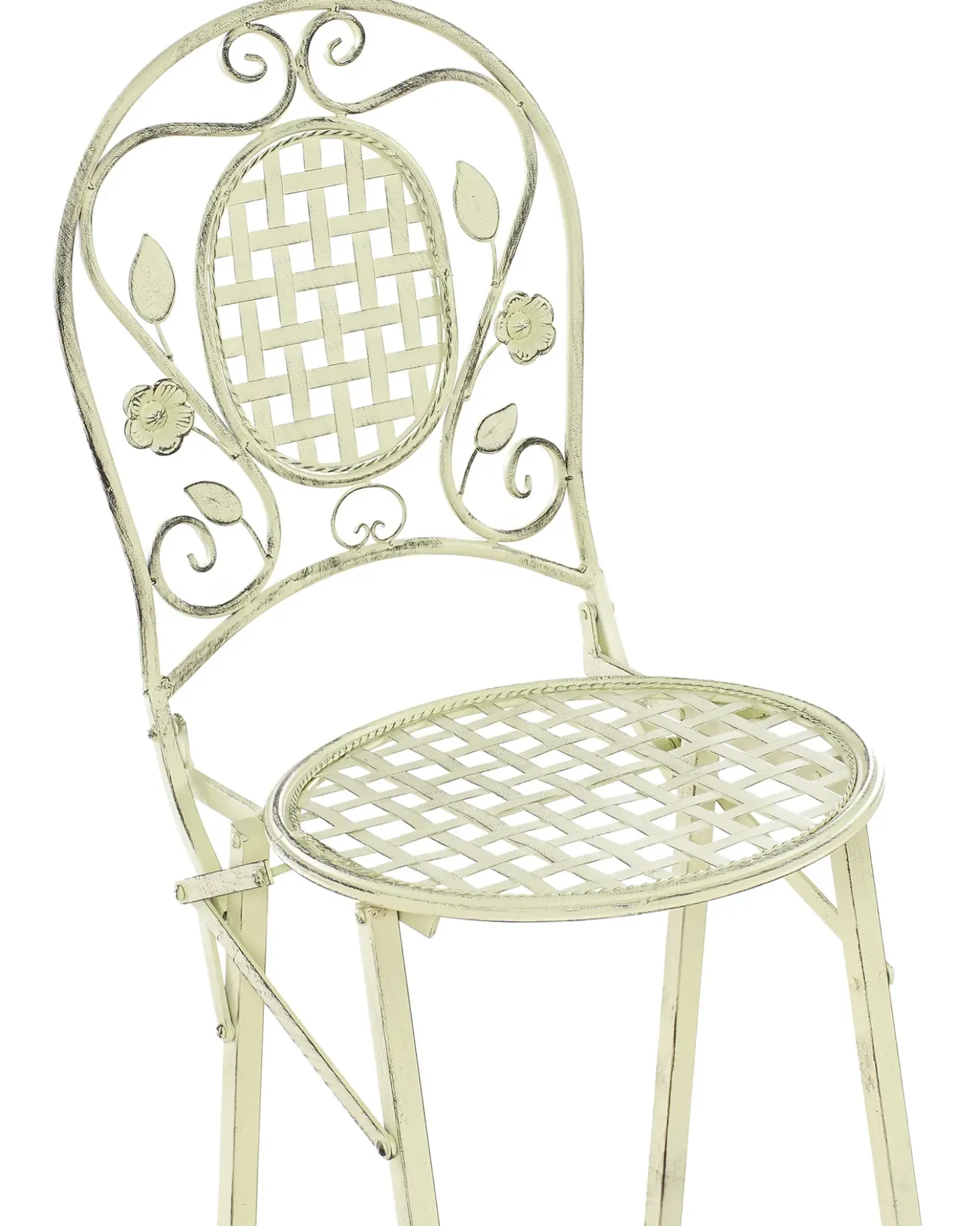 Set di 2 sgabelli da bar per giardino BIVIO Pieghevole Metallo Verde chiaro