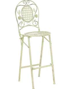 Set di 2 sgabelli da bar per giardino BIVIO Pieghevole Metallo Verde chiaro