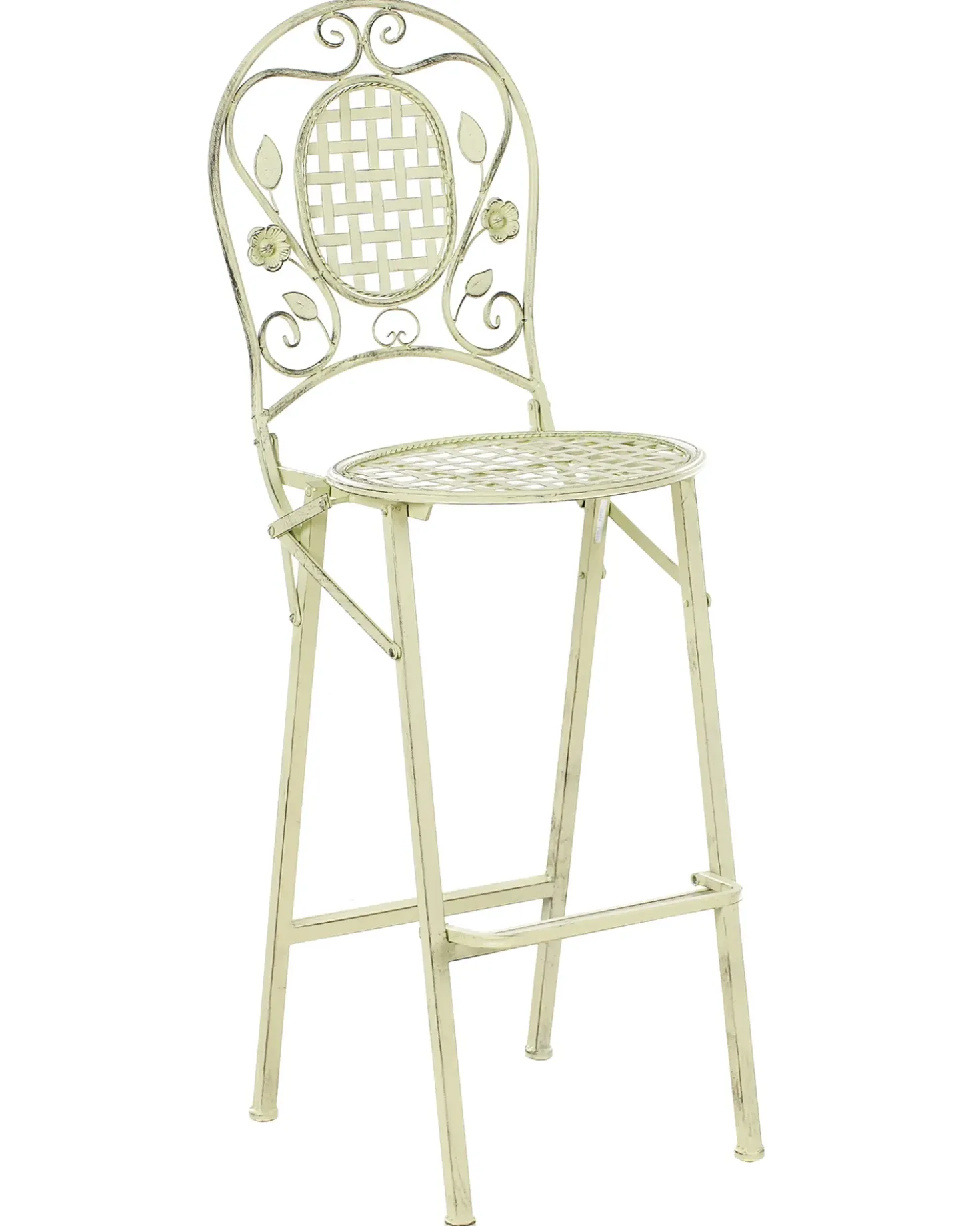 Set di 2 sgabelli da bar per giardino BIVIO Pieghevole Metallo Verde chiaro