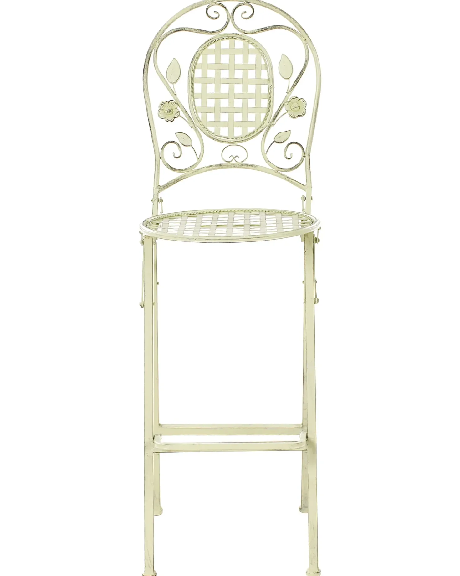 Set di 2 sgabelli da bar per giardino BIVIO Pieghevole Metallo Verde chiaro