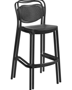Set di 2 sgabelli da bar per giardino CELLENO Nero