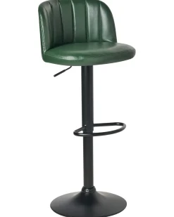 Set di 2 sgabelli da bar VLORE Pelle sintetica Verde scuro