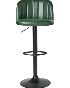 Set di 2 sgabelli da bar VLORE Pelle sintetica Verde scuro