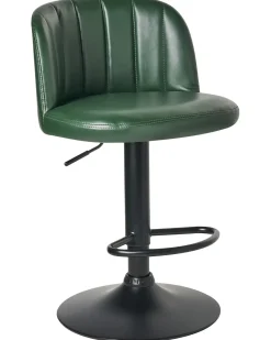 Set di 2 sgabelli da bar VLORE Pelle sintetica Verde scuro