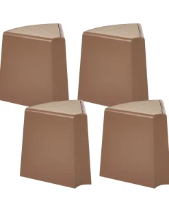 Set di 4 sgabelli da giardino EVROS Marrone