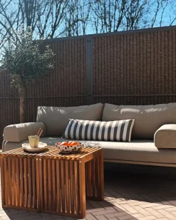 Set di 3 sgabelli da giardino BELLANO Legno d'acacia Marrone