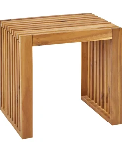 Set di 3 sgabelli da giardino BELLANO Legno d'acacia Marrone