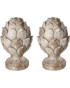Set di 2 statue da giardino CORRINALDO Pigna Beige