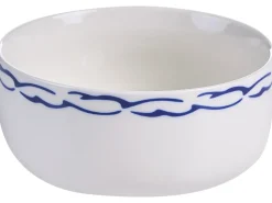 Set di 24 stoviglie AMCHUR Porcellana Bianco/Blu