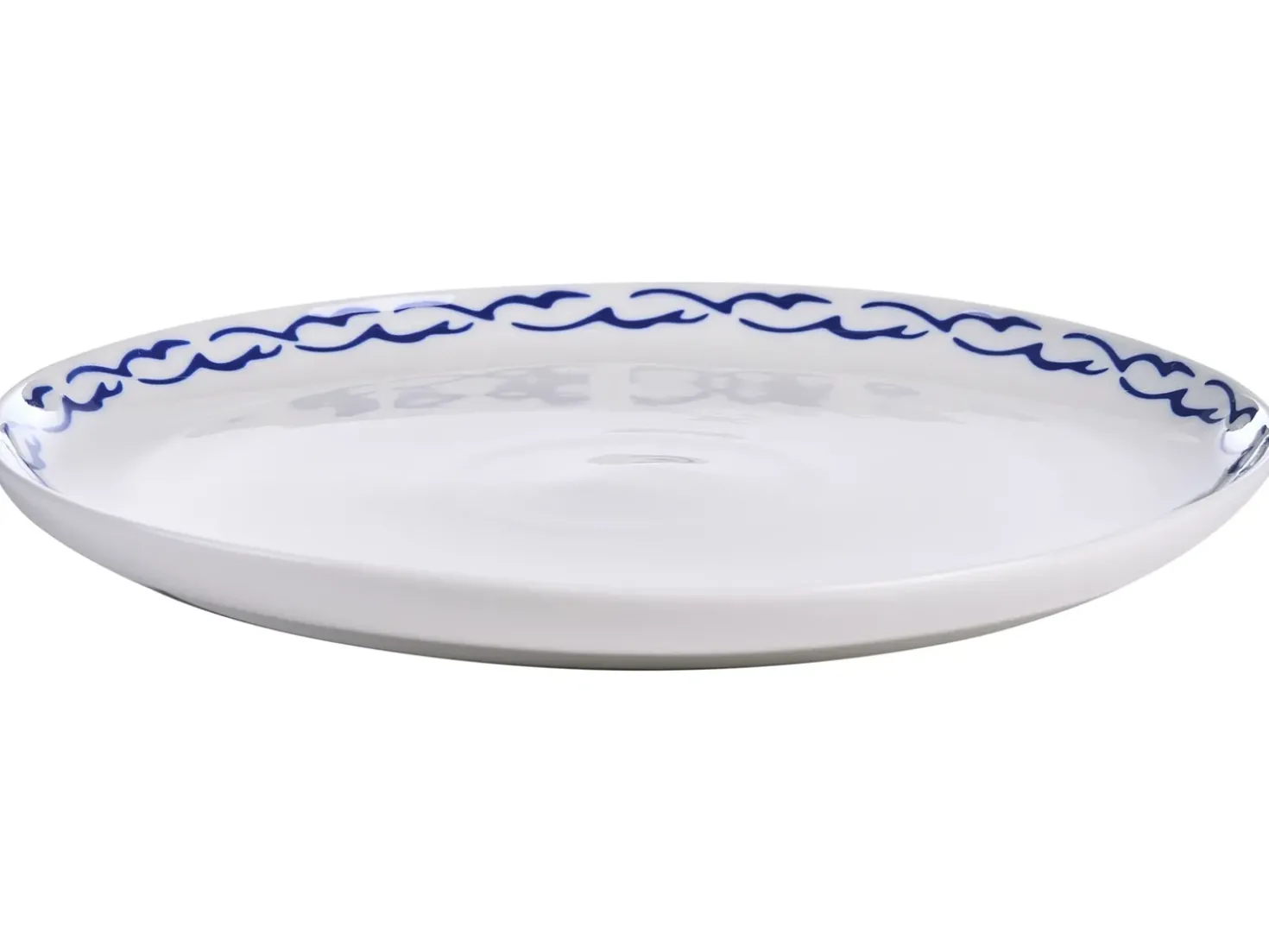Set di 24 stoviglie AMCHUR Porcellana Bianco/Blu