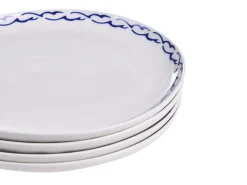 Set di 24 stoviglie AMCHUR Porcellana Bianco/Blu