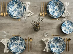 Set di 24 stoviglie BASIL Porcellana Blu