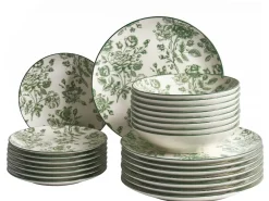 Set di 24 stoviglie BASIL Porcellana Verde
