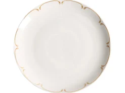 Set di 12 stoviglie CHAROLI Porcellana Bianco/Oro