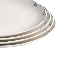 Set di 24 stoviglie CHAROLI Porcellana Bianco/Blu