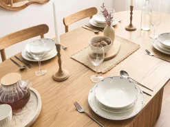 Set di 24 stoviglie CHAROLI Porcellana Bianco/Blu
