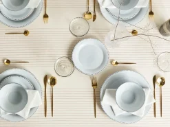 Set di 12 stoviglie CHERVIL Gres porcellanato Azzurro