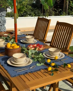 Set di 24 stoviglie CHERVIL Gres porcellanato Beige chiaro