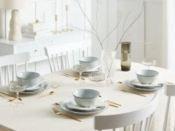 Set di 24 stoviglie CHERVIL Gres porcellanato Azzurro