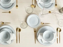 Set di 24 stoviglie CHERVIL Gres porcellanato Azzurro