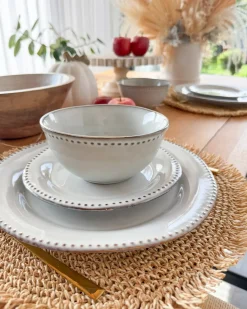 Set di 24 stoviglie CHERVIL Gres porcellanato Azzurro